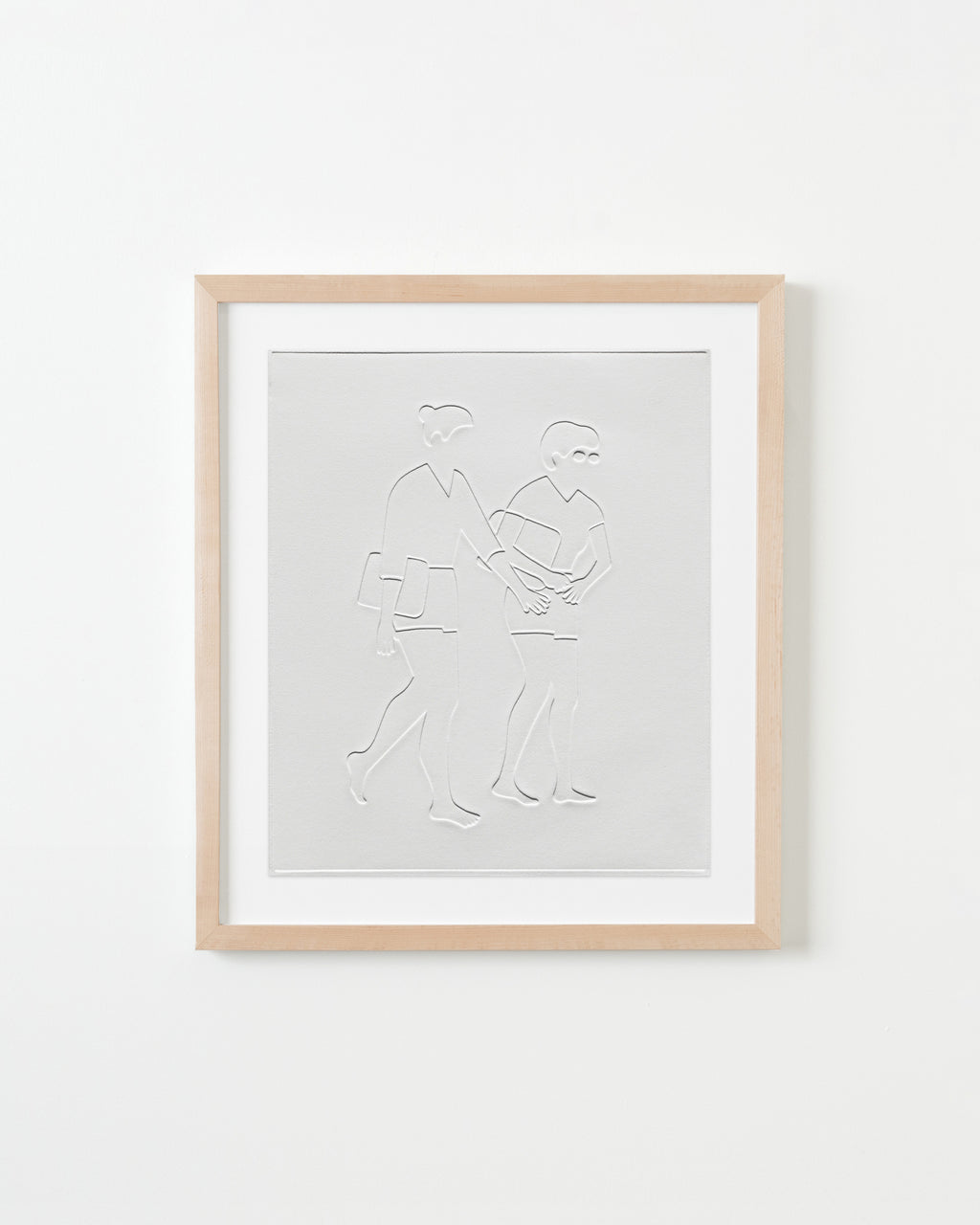 Print by Dana Bell titled "Two Walk Right With Bags" - 4.
