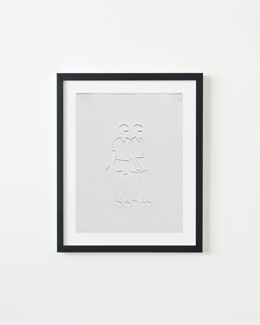 Print by Dana Bell titled "Two Walk to the Right with Three Arms" - 3.