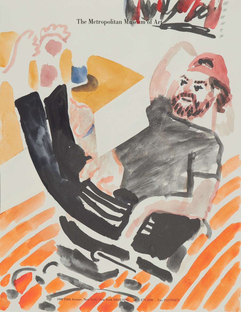 Drawing by David Rhoads titled "Architect at work" - 2.