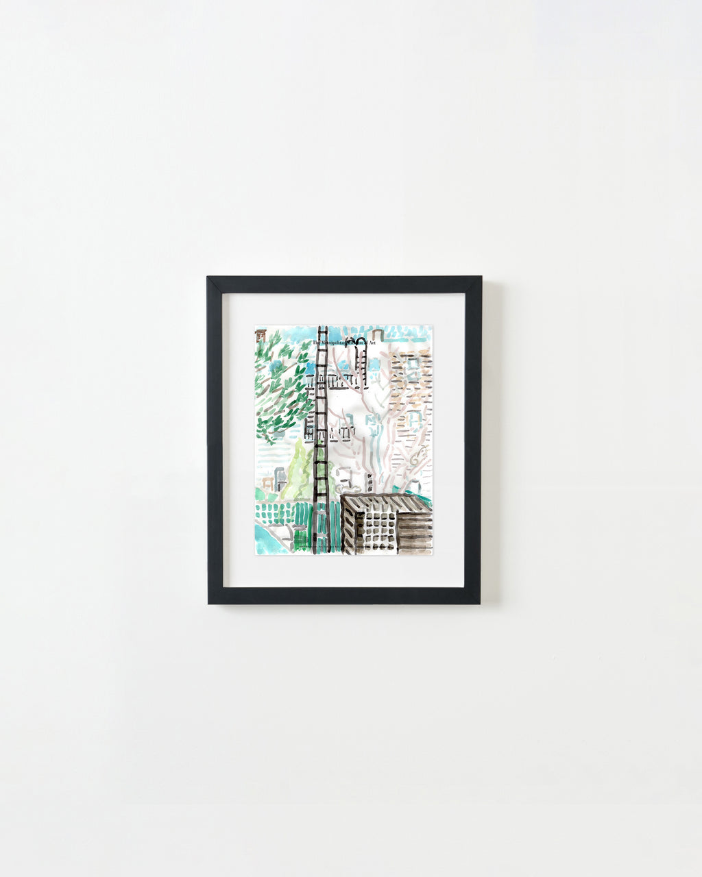 Painting by David Rhoads titled "Backyard" - 3.