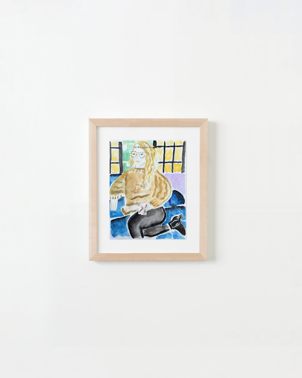 Painting by David Rhoads titled "Brenna at the Bar" - 4.