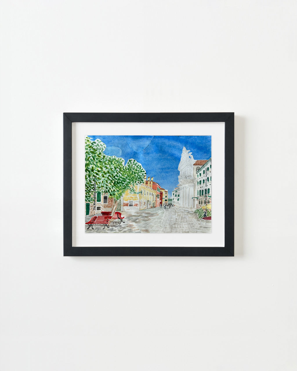 Painting by David Rhoads titled "Campo dei Gesuiti, Venice, Looking N. towards the Church of St. Maria Assunta" - 4.