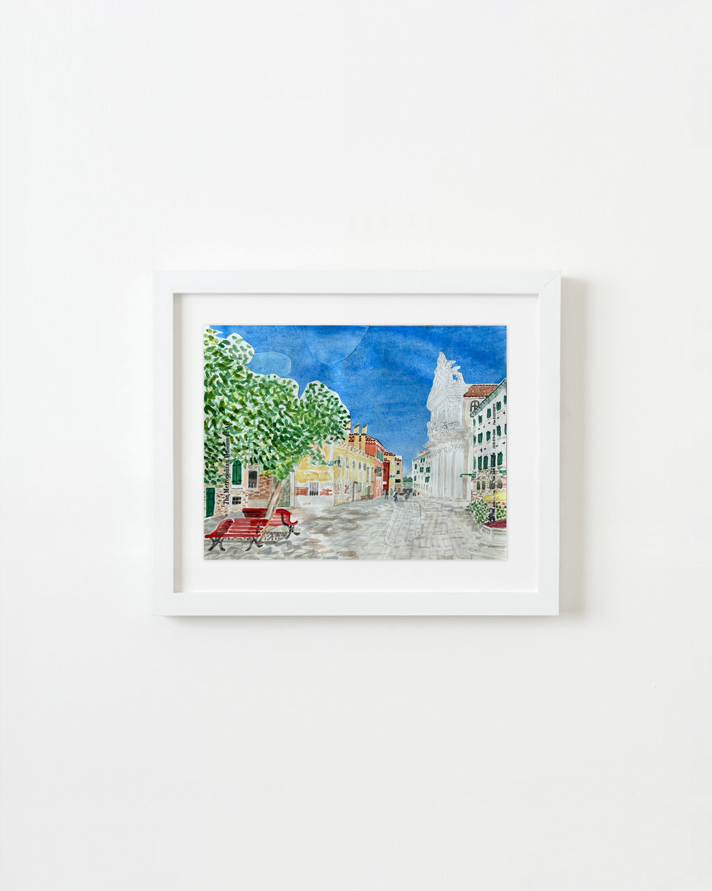 Painting by David Rhoads titled "Campo dei Gesuiti, Venice, Looking N. towards the Church of St. Maria Assunta" - 3.