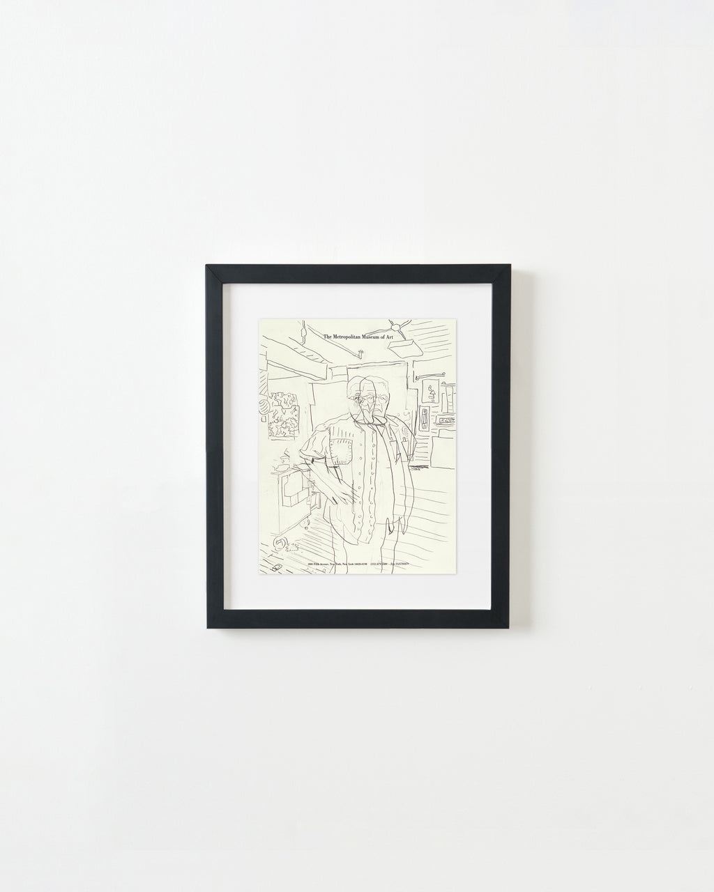 Drawing by David Rhoads titled "Garry Nolan in His Studio" - 4.