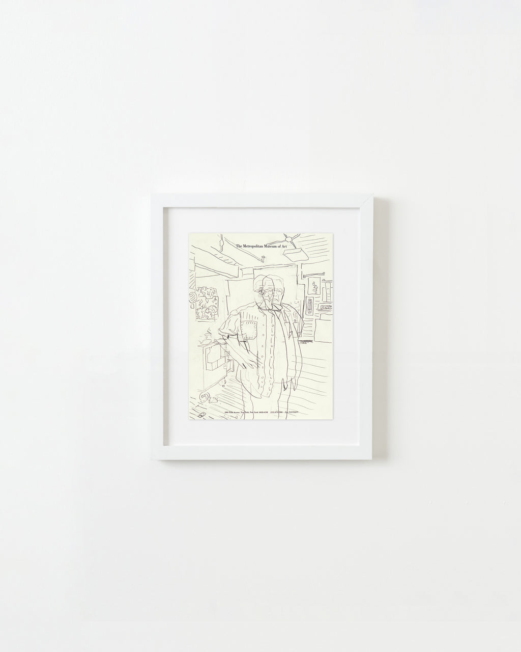 Drawing by David Rhoads titled "Garry Nolan in His Studio" - 3.