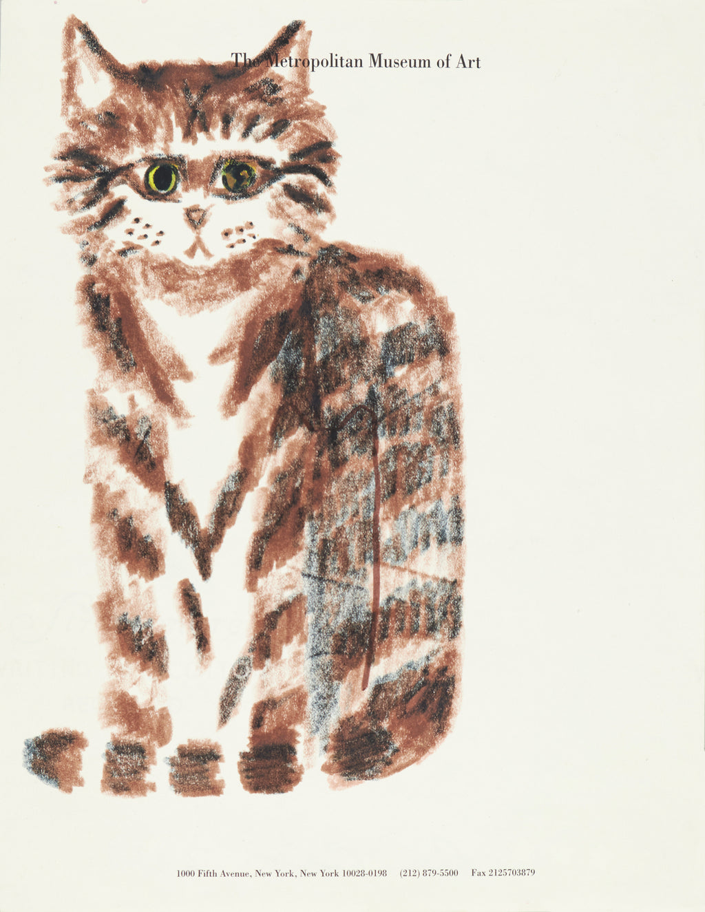 Drawing by David Rhoads titled "Giant Cat" - 2.