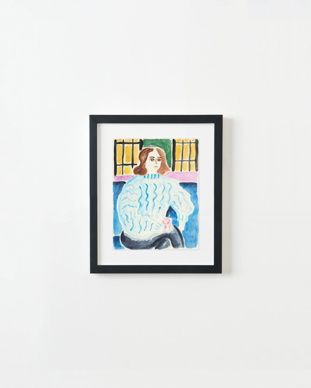 Drawing by David Rhoads titled "Girl with Martini" - 4.
