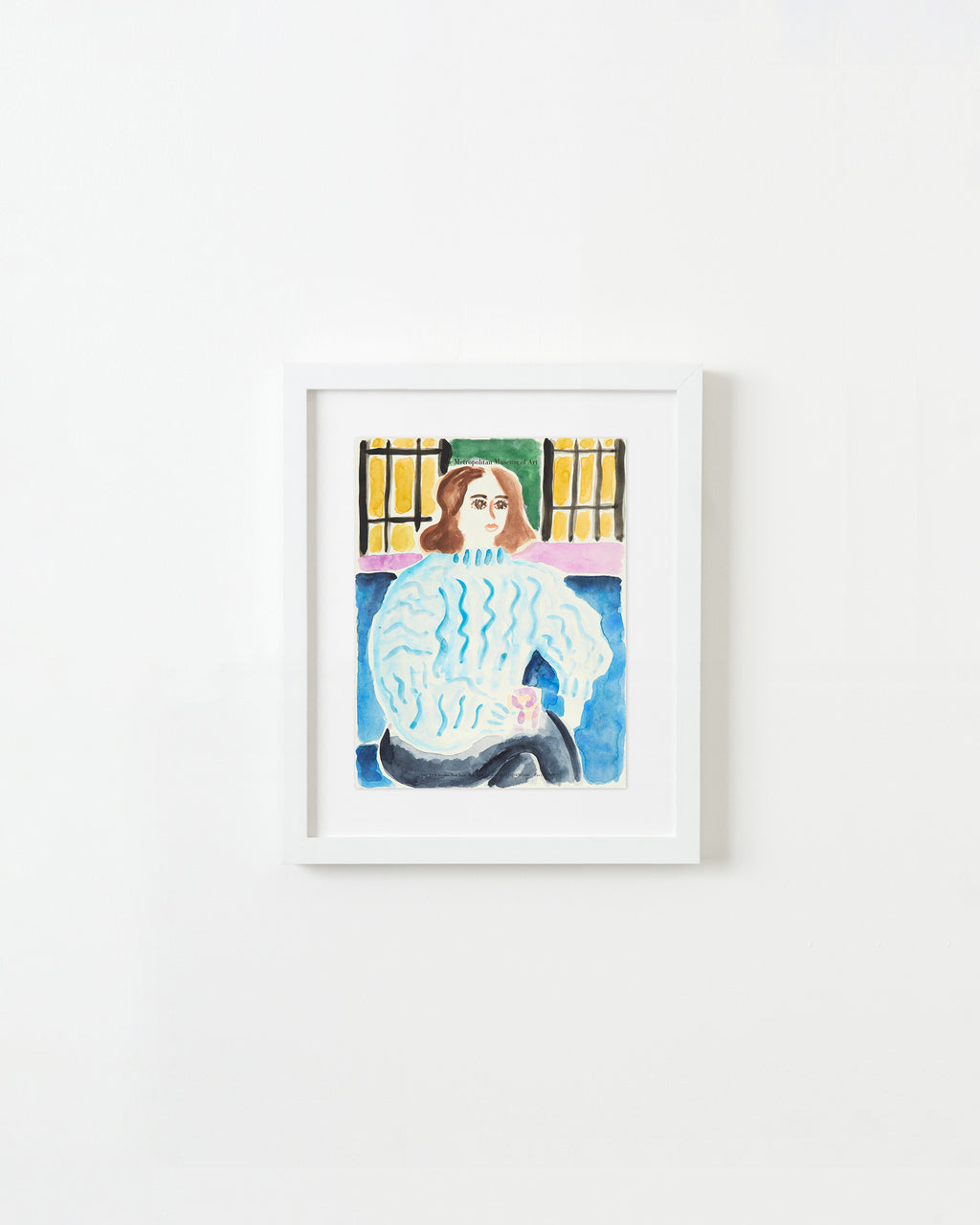 Drawing by David Rhoads titled "Girl with Martini" - 3.