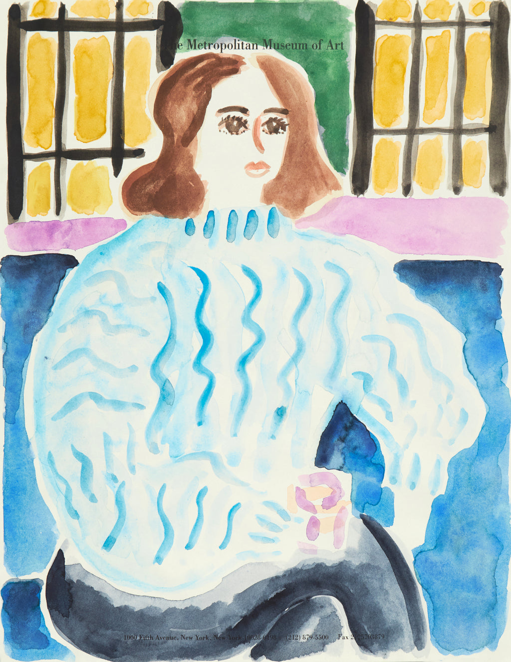 Drawing by David Rhoads titled "Girl with Martini" - 2.