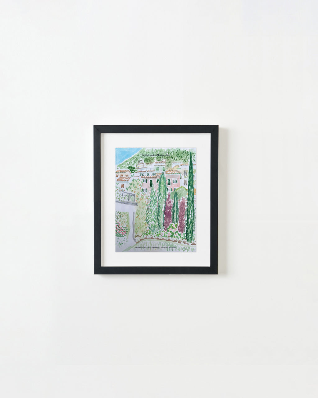 Painting by David Rhoads titled "Backyard Garden, Lake Como" - 3.