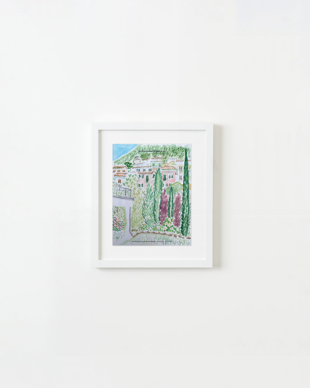 Painting by David Rhoads titled "Backyard Garden, Lake Como" - 4.