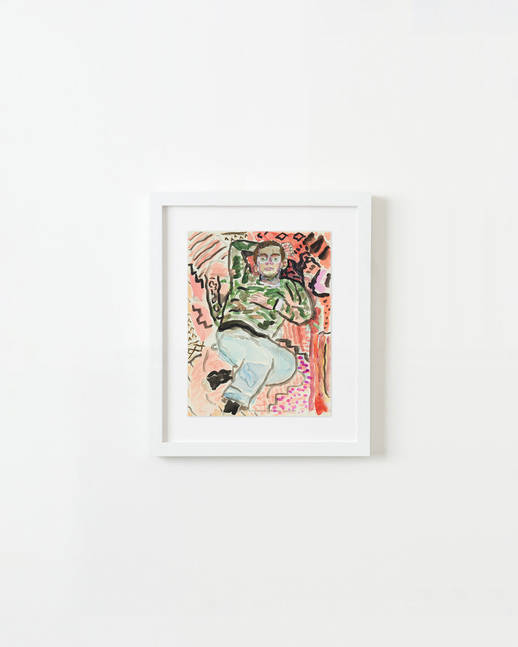 Drawing by David Rhoads titled "Lounging" - 3.