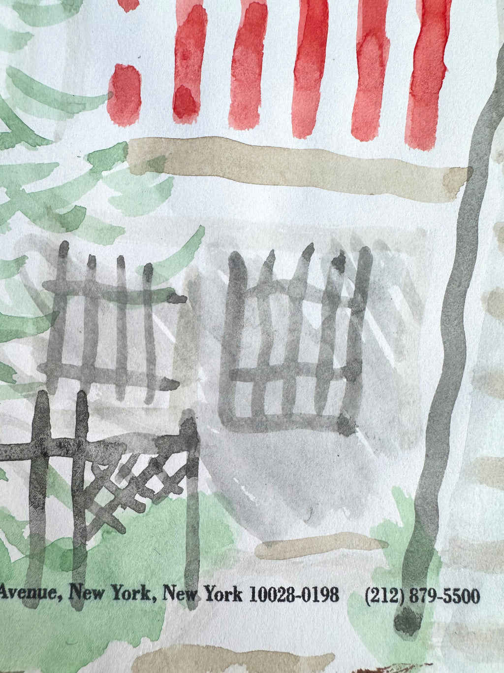 Painting by David Rhoads titled "Memorial Day, Park Slope, Brooklyn" - 6.