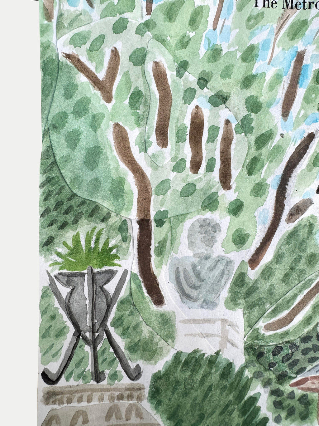 Painting by David Rhoads titled "Prospect Park Lamppost" - 5.