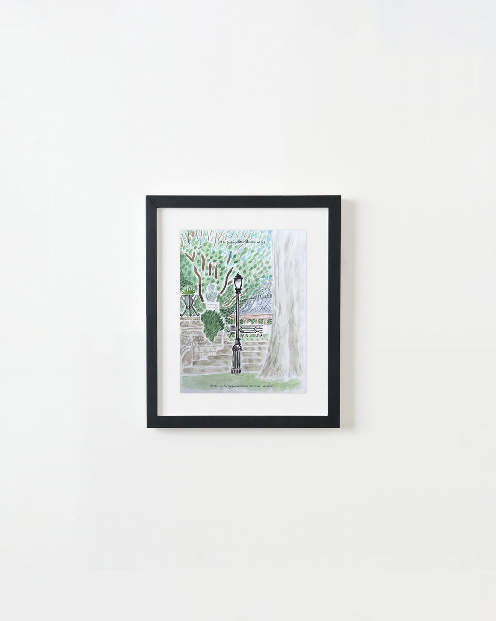 Painting by David Rhoads titled "Prospect Park Lamppost" - 3.