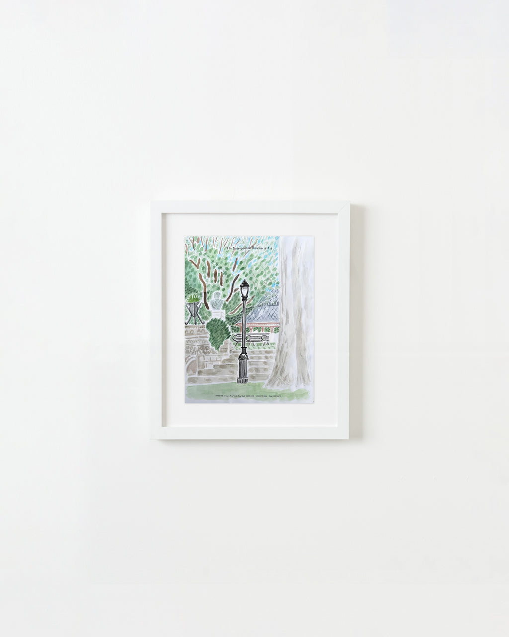 Painting by David Rhoads titled "Prospect Park Lamppost" - 4.