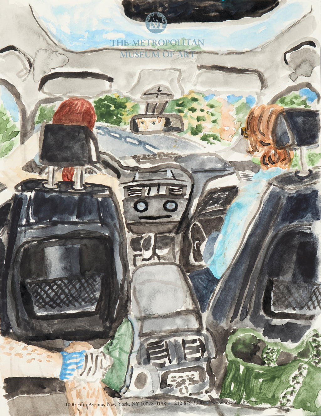 Drawing by David Rhoads titled "Road trip" - 2.