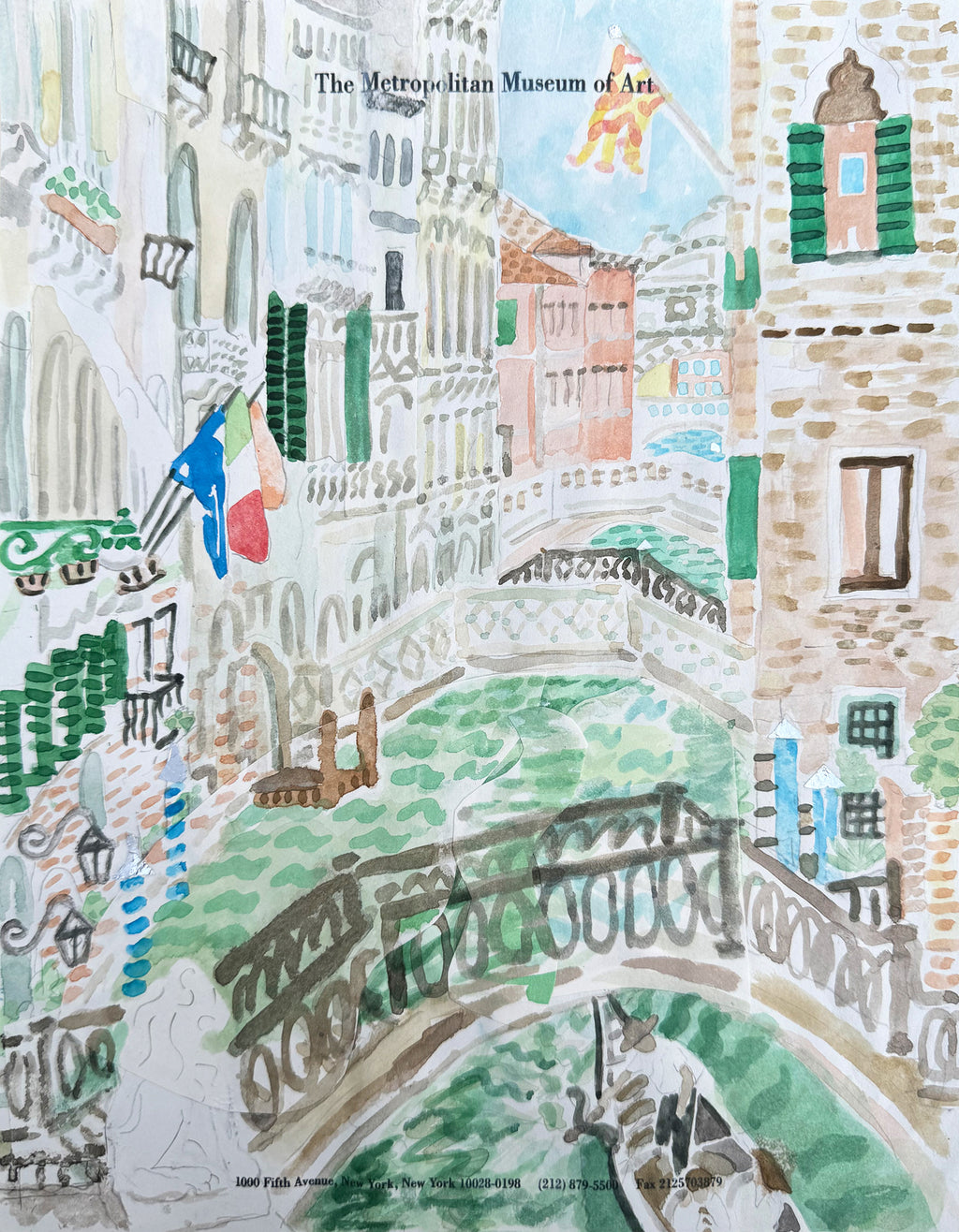 Painting by David Rhoads titled "Venice, View from Palazzo" - 2.