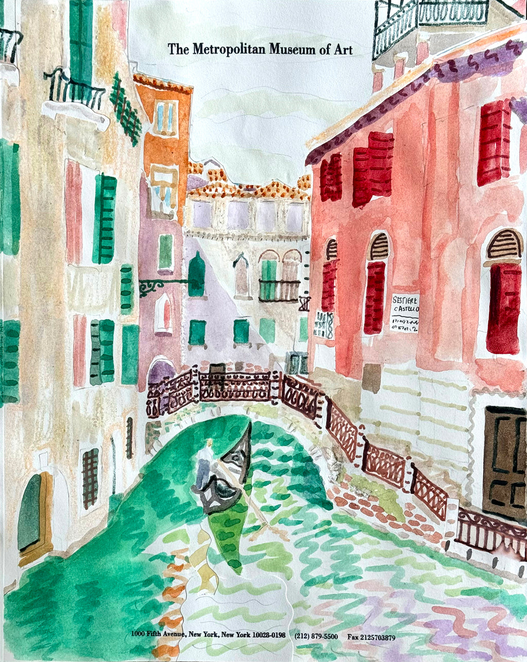 Painting by David Rhoads titled "View from a Balcony, Venice" - 2.