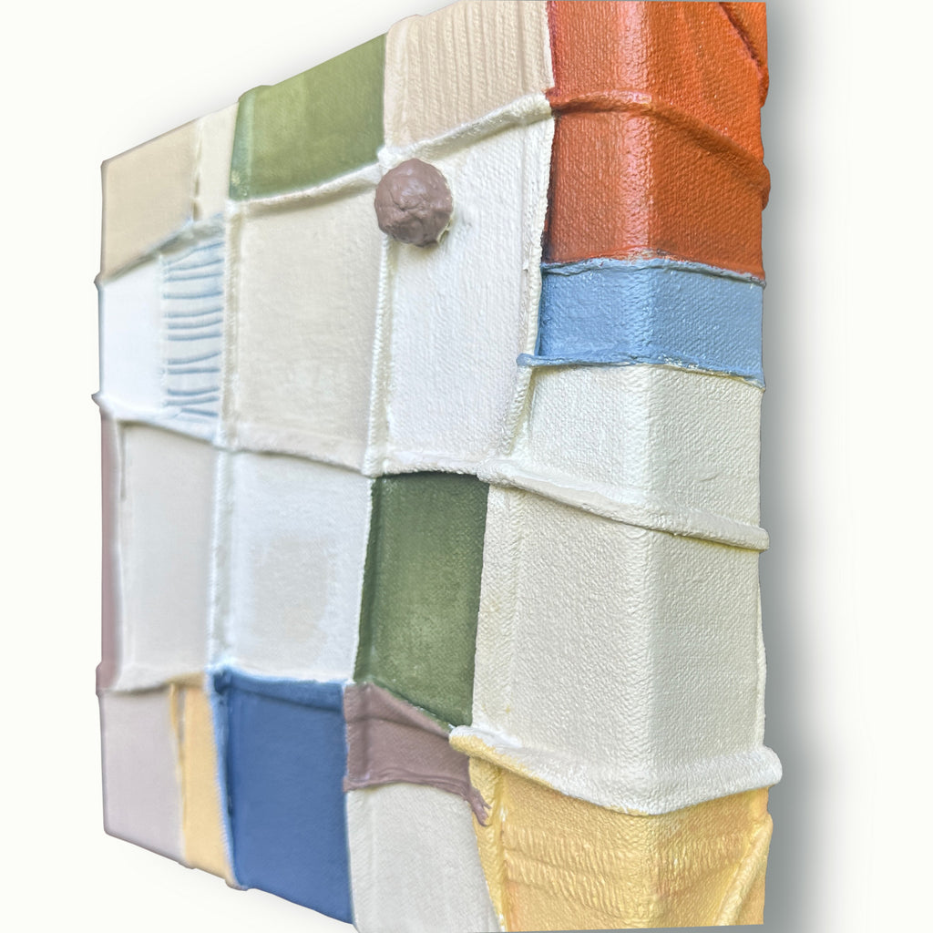 Painting by Nicole Anastas titled "Deconstructed Still-Life 4" - 3.