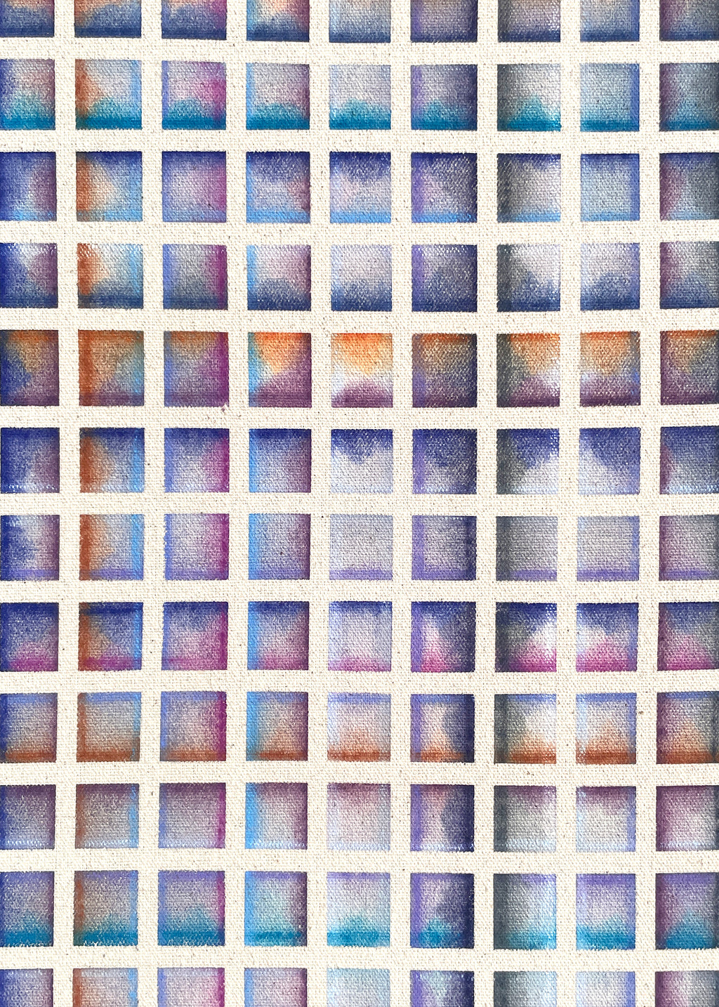 Painting by Devon Reina titled "Frosted Lattice" - 3.