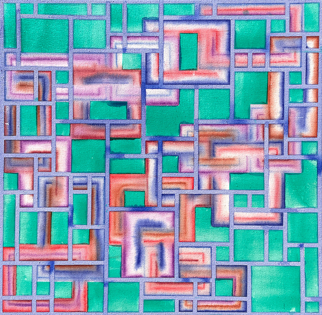 Painting by Devon Reina titled "Holly Scheme" - 2.