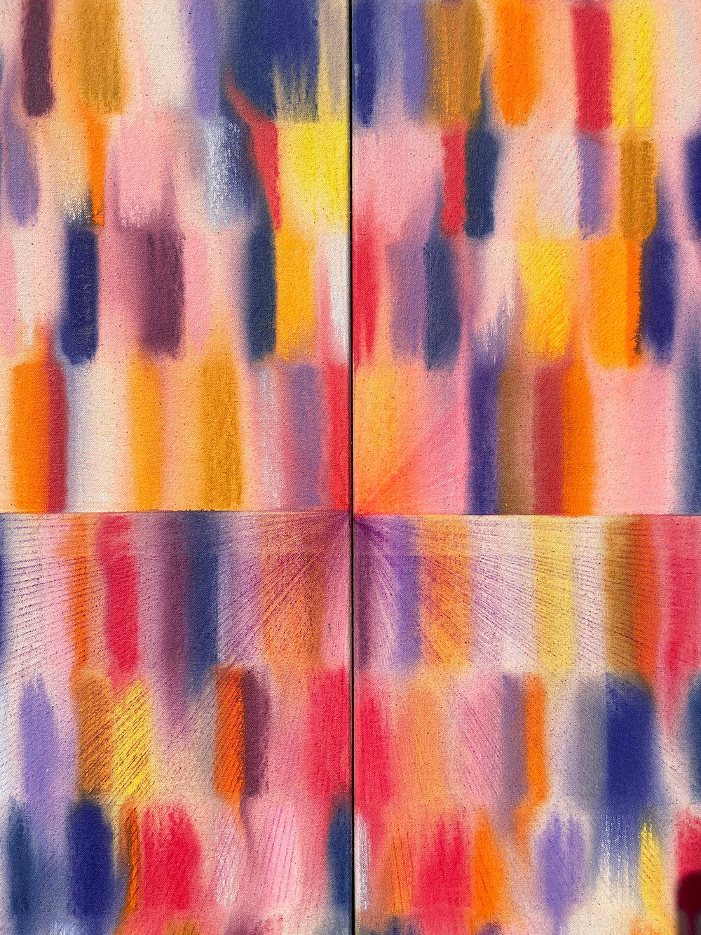 Painting by Devon Reina titled "Hot Osmosis" - 4.