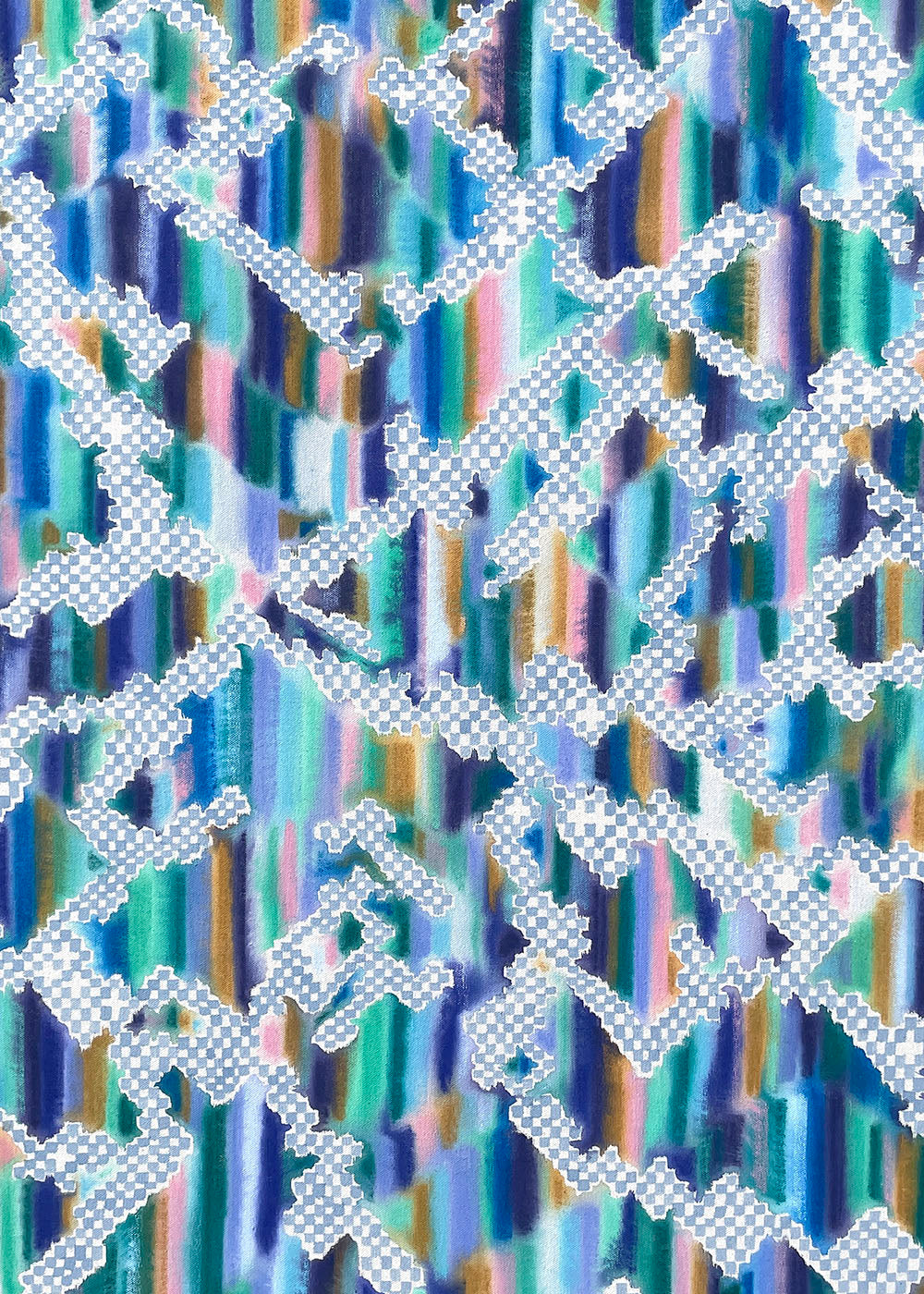 Painting by Devon Reina titled "Memories Live in a Mirrored Box" - 3.