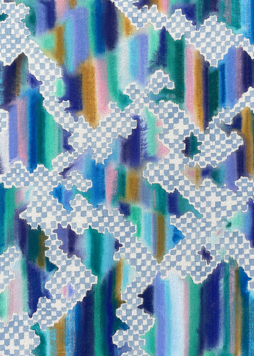 Painting by Devon Reina titled "Memories Live in a Mirrored Box" - 5.
