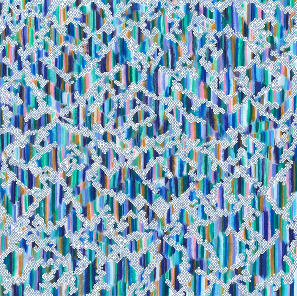 Painting by Devon Reina titled "Memories Live in a Mirrored Box" - 2.