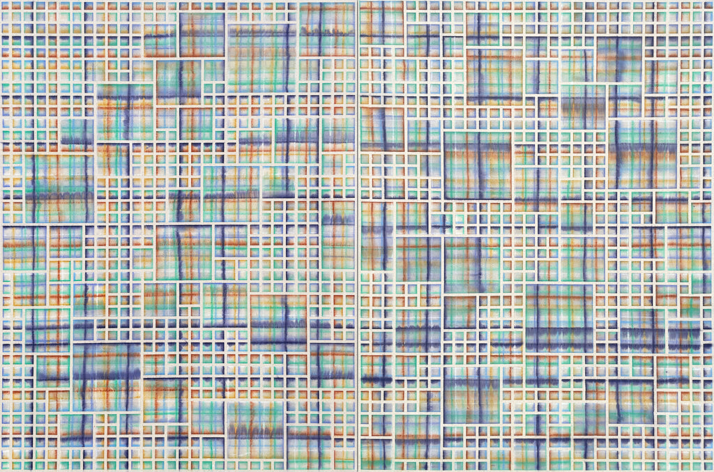 Painting by Devon Reina titled "Net, Set, Maelstrom" - 2.