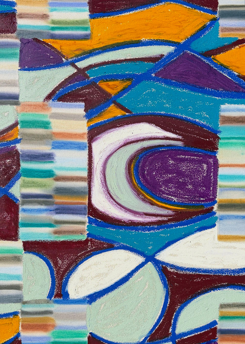 Painting by Devon Reina titled "Pieces From Two Puzzles" - 4.
