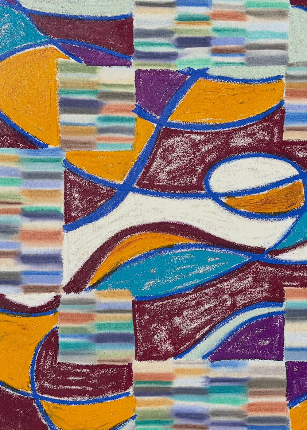 Painting by Devon Reina titled "Pieces From Two Puzzles" - 5.