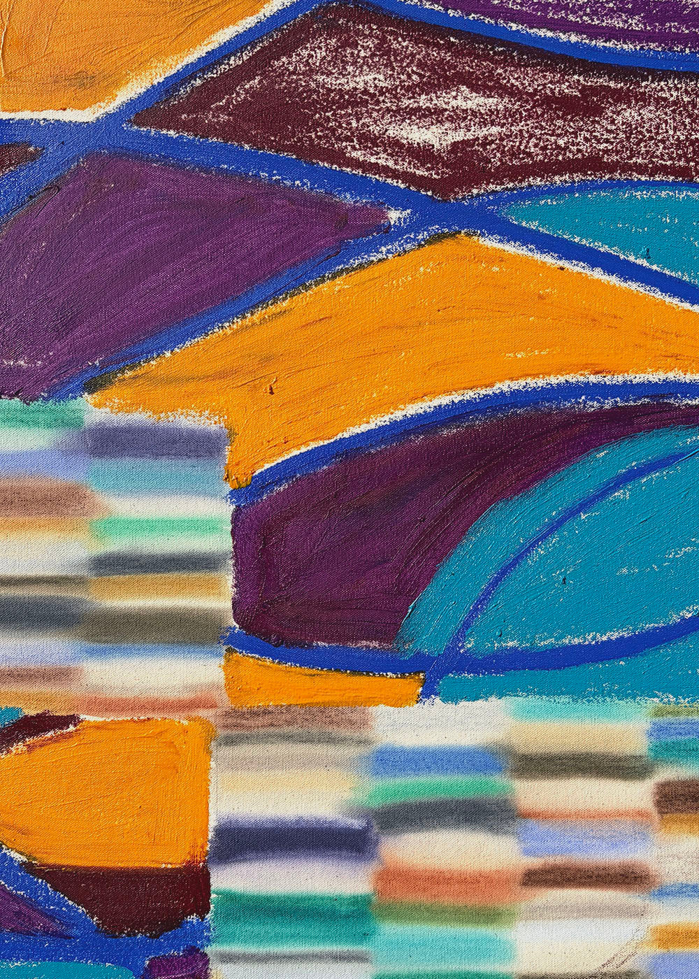 Painting by Devon Reina titled "Pieces From Two Puzzles" - 6.