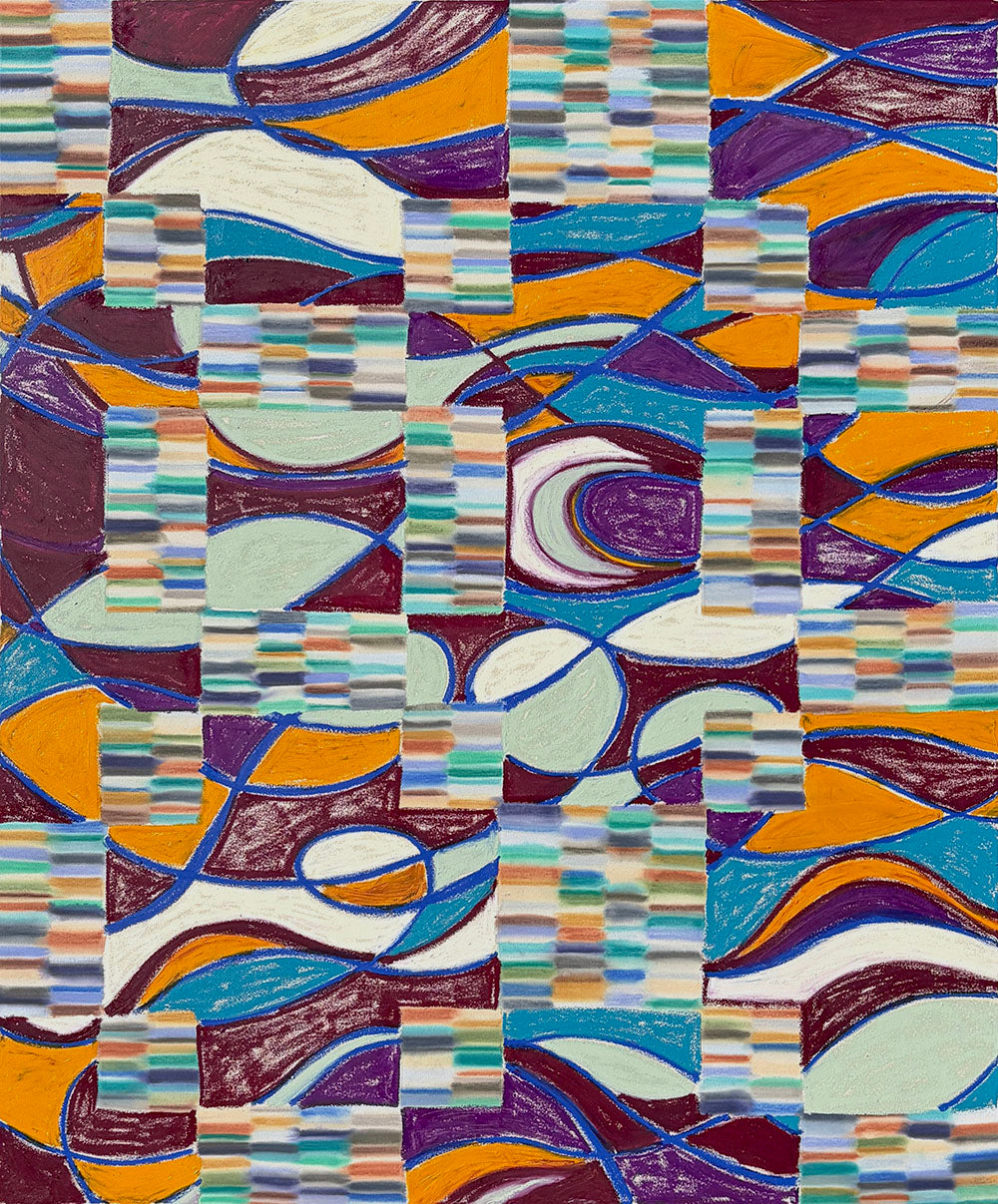Painting by Devon Reina titled "Pieces From Two Puzzles" - 2.