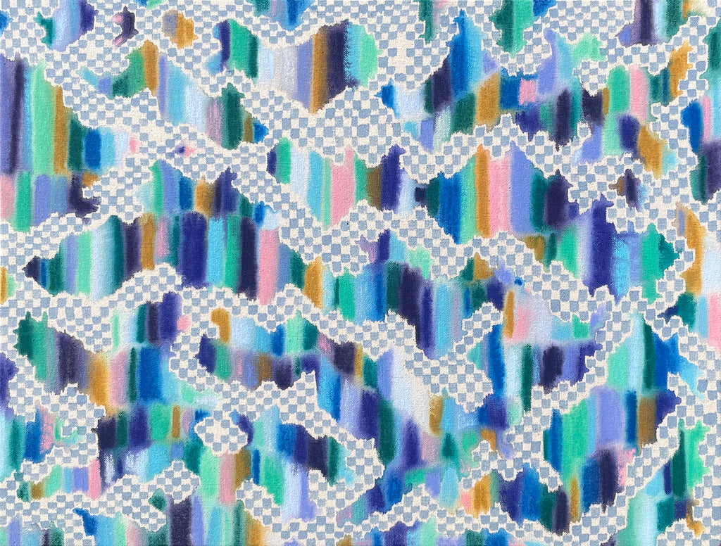 Painting by Devon Reina titled "Scaffold of a Memory" - 2.