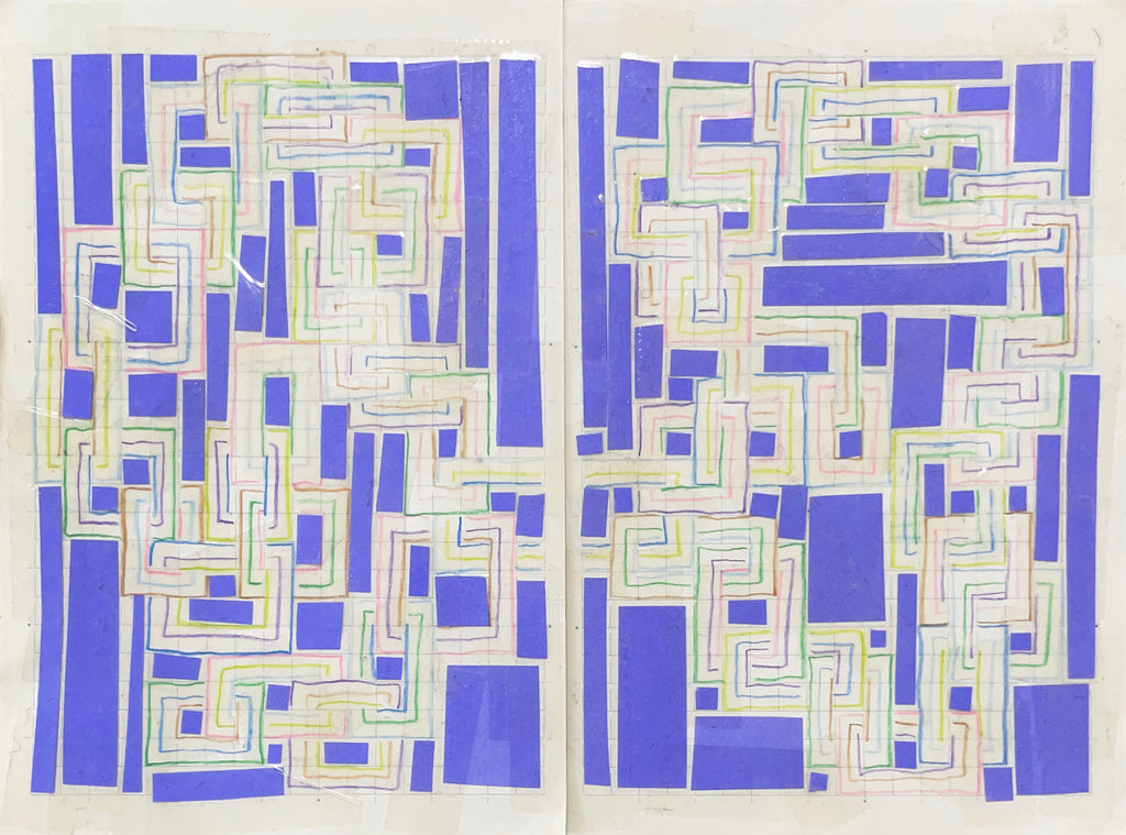 Drawing by Devon Reina titled "Smoke Rings in the Velvet Room (Sketchbook Series)" - 2.