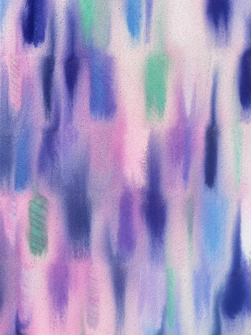Painting by Devon Reina titled "Touch in the Presence of a Ghost" - 4.