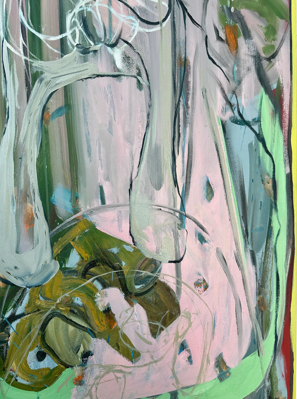 Painting by Diana Delgado titled "Blue Pup Forever" - 4.