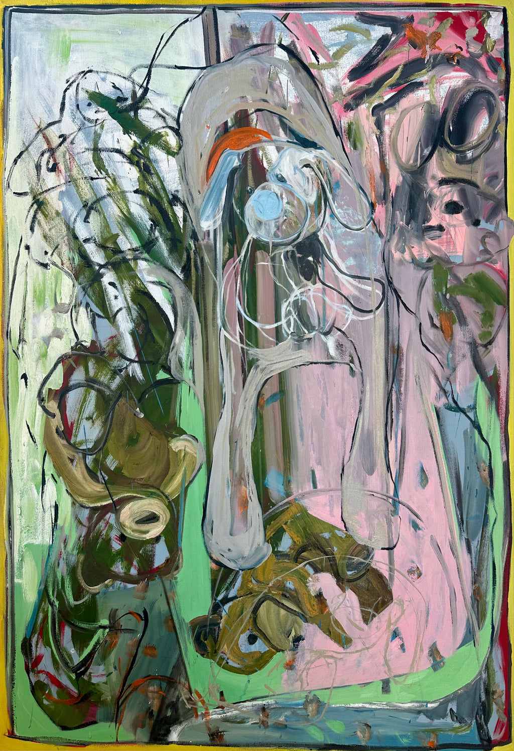 Painting by Diana Delgado titled "Blue Pup Forever" - 2.