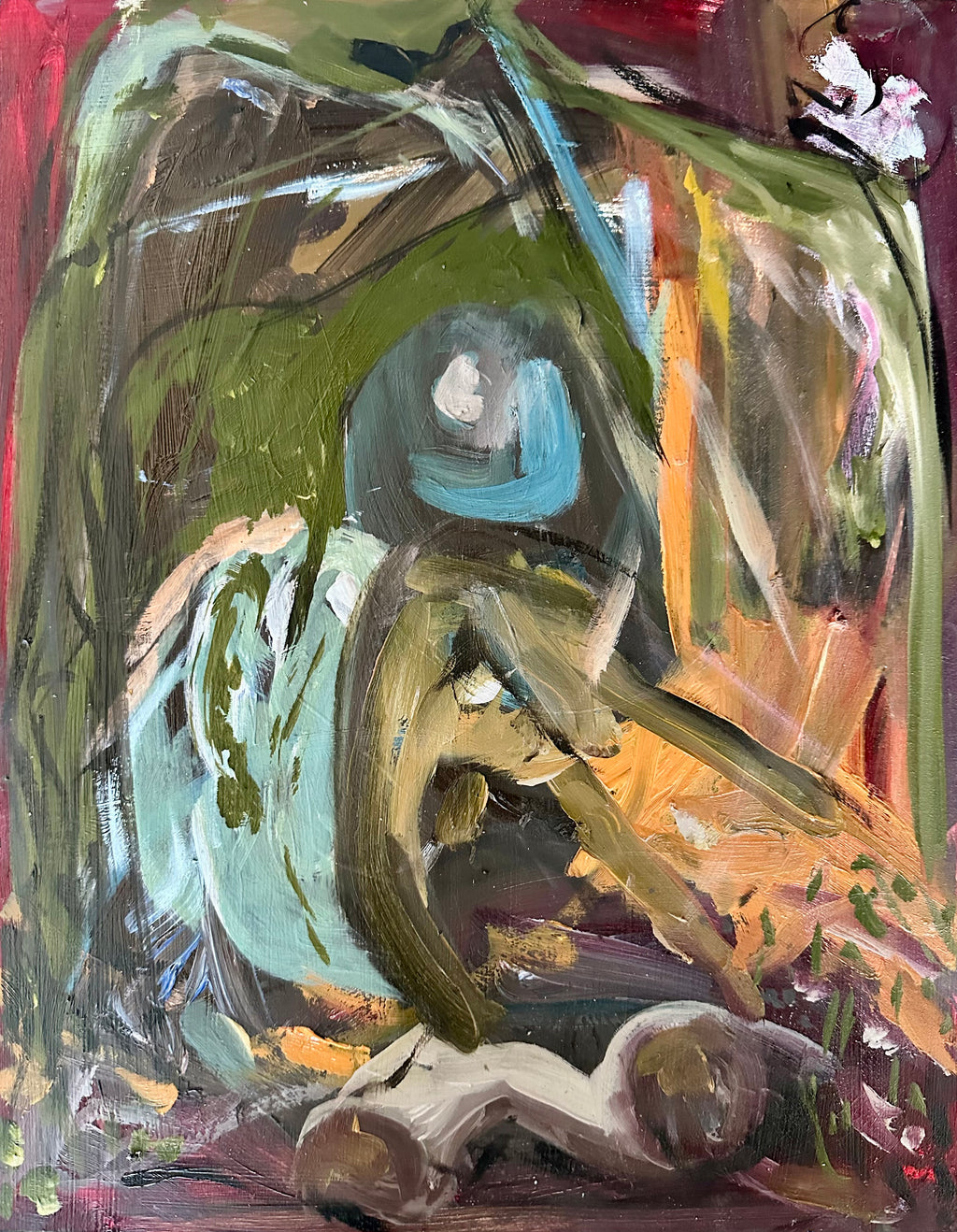 Painting by Diana Delgado titled "Counting Study" - 2.