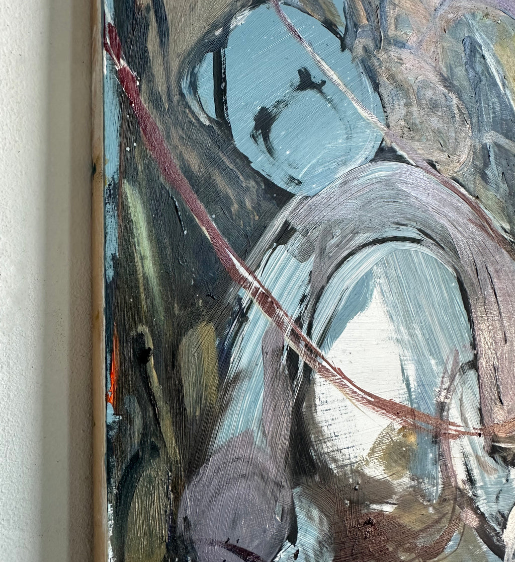 Painting by Diana Delgado titled "Cuddle" - 3.