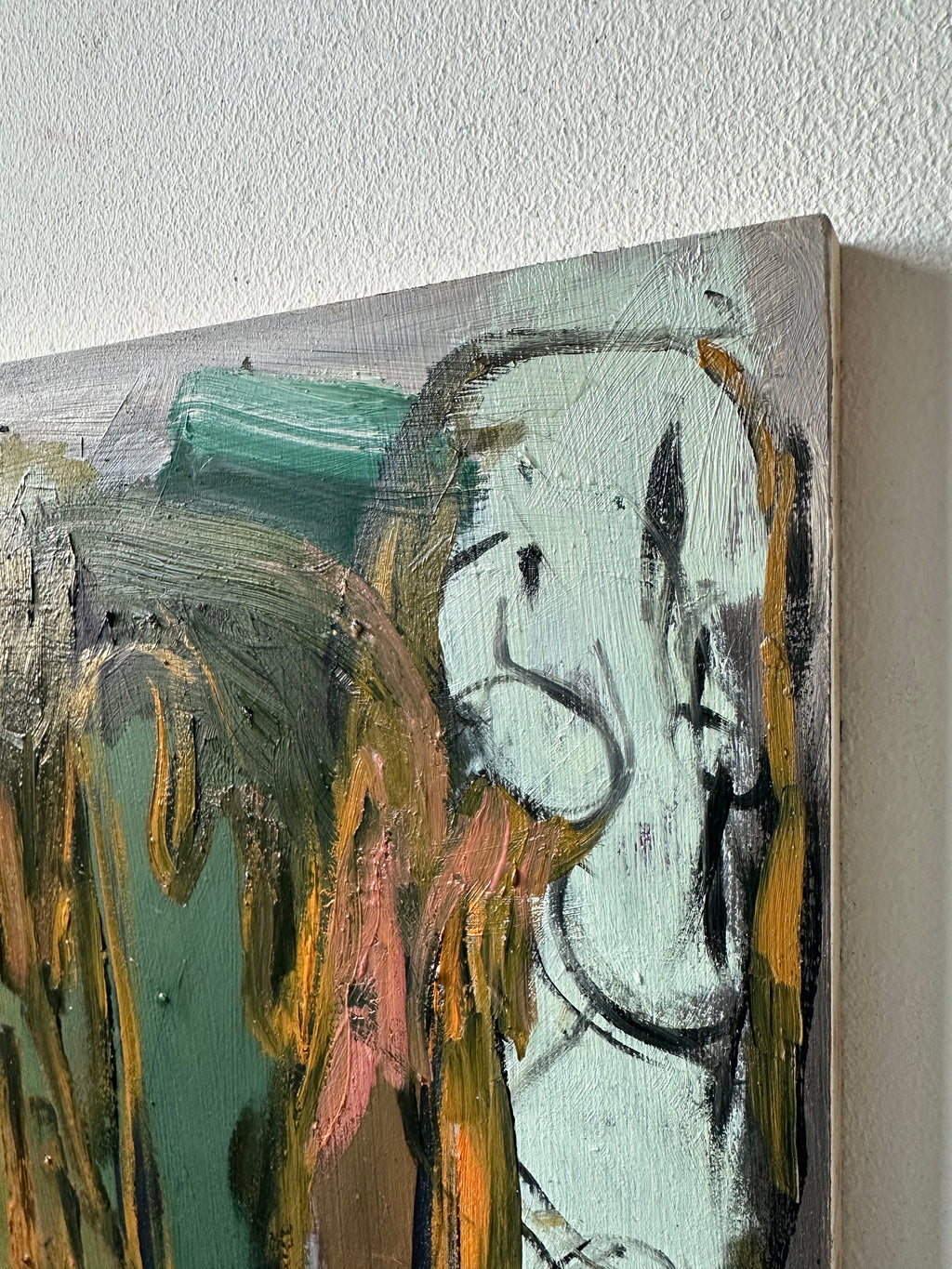 Painting by Diana Delgado titled "Elephant Bridge with Pup Totem" - 3.