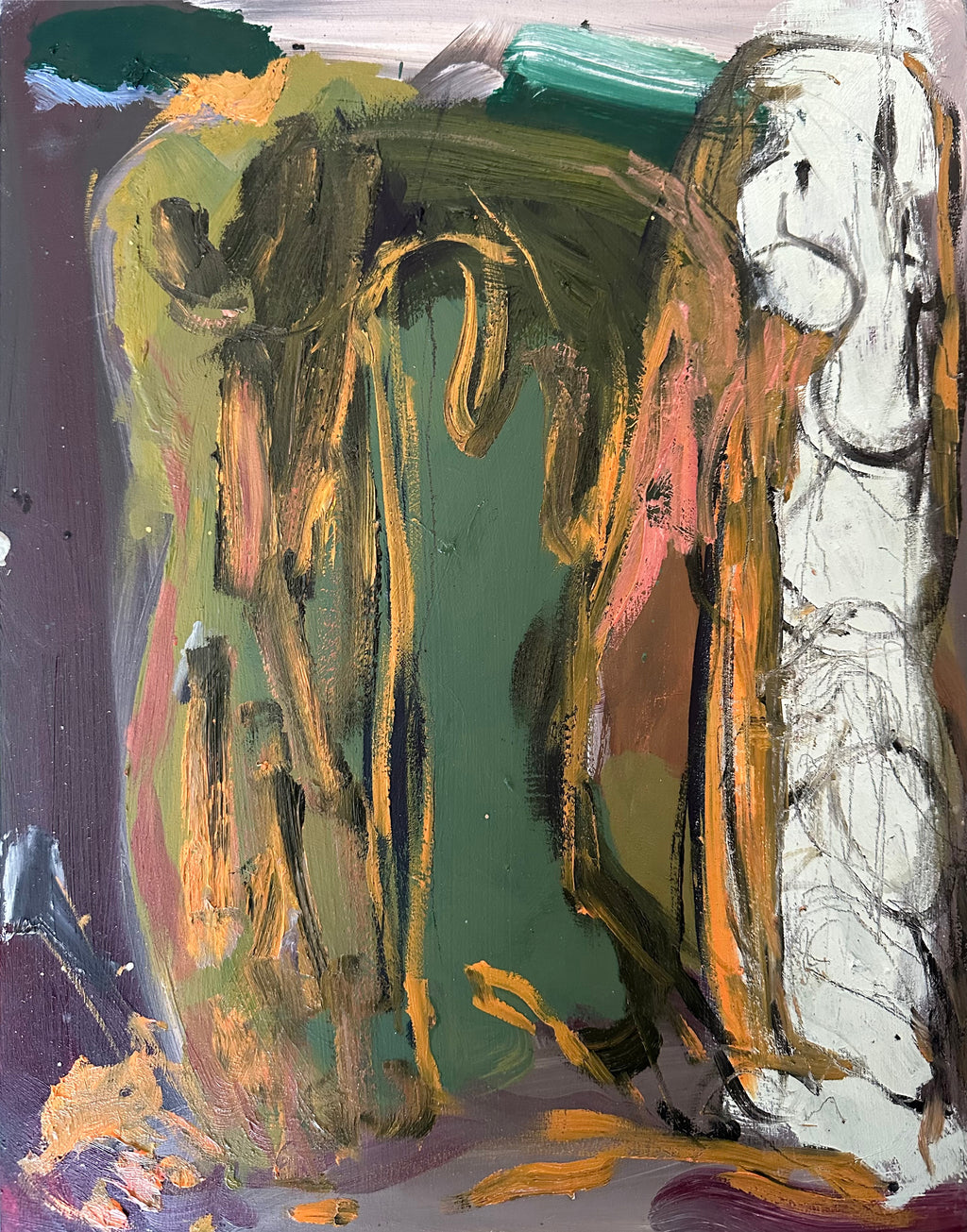 Painting by Diana Delgado titled "Elephant Bridge with Pup Totem" - 2.