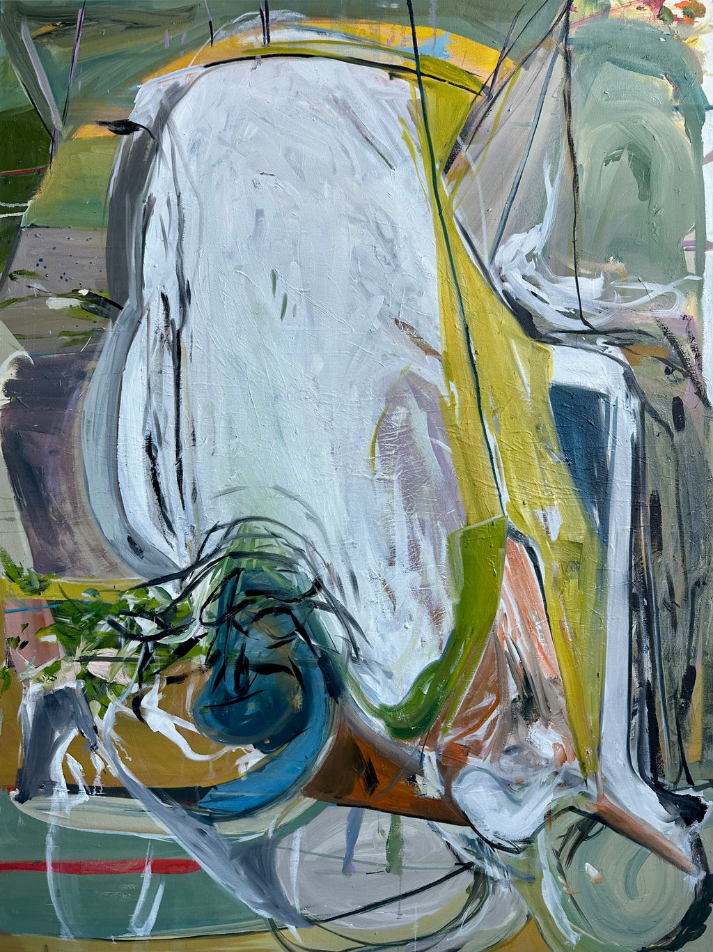 Painting by Diana Delgado titled "Hide and Seek" - 2.