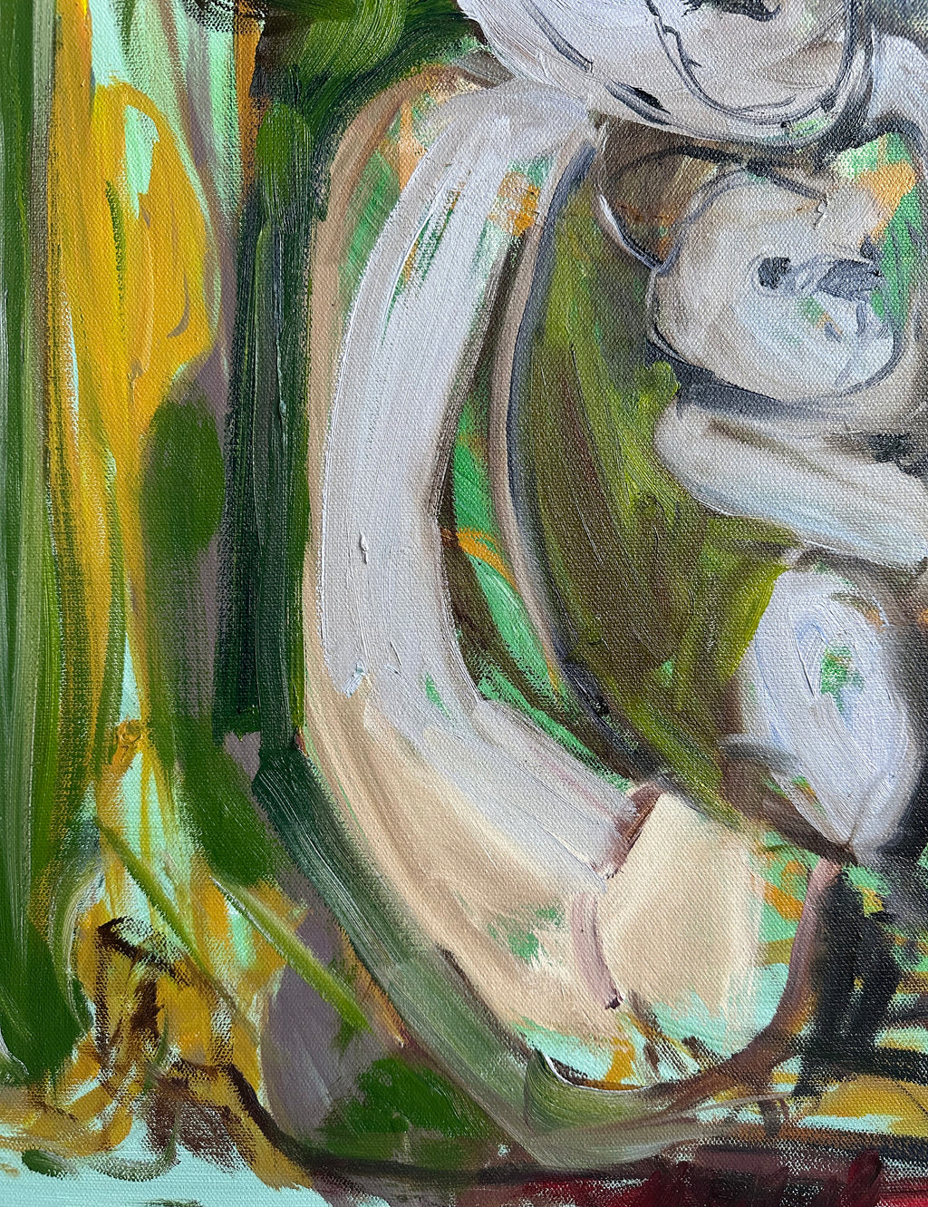 Painting by Diana Delgado titled "Hold You" - 3.