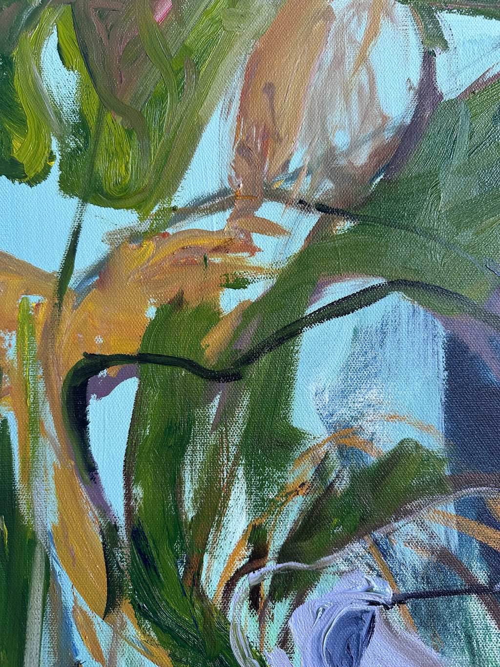 Painting by Diana Delgado titled "Hold You" - 5.