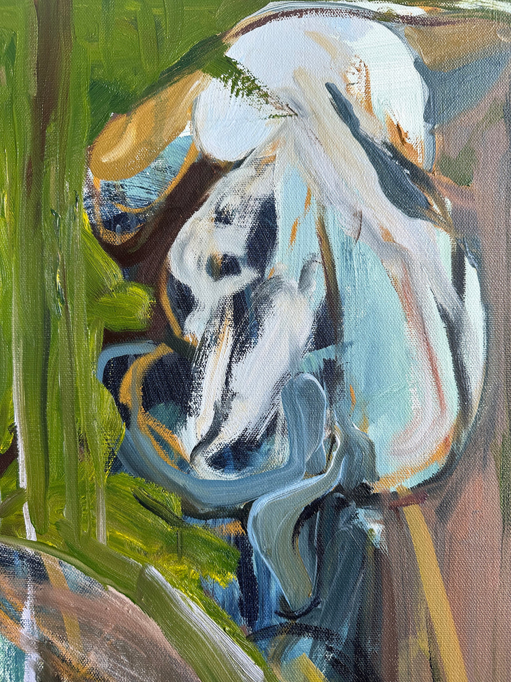 Painting by Diana Delgado titled "Hold You" - 6.