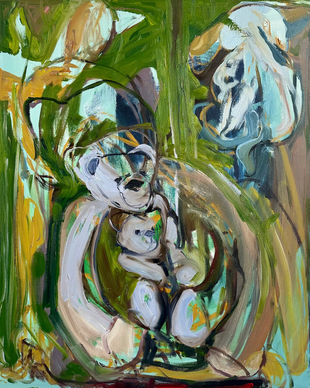 Painting by Diana Delgado titled "Hold You" - 2.