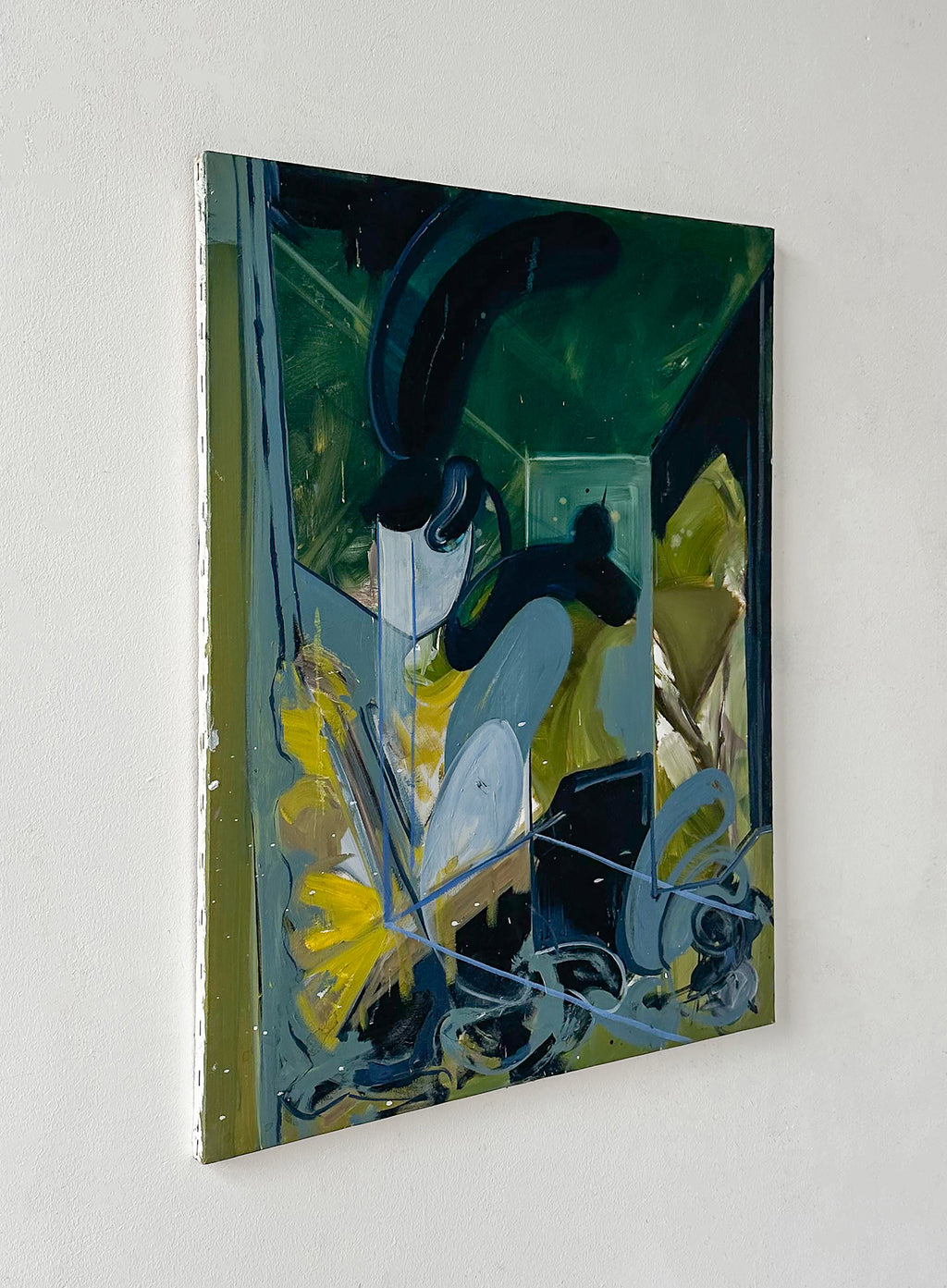 Painting by Diana Delgado titled "Interiors with Balloons (Dark)" - 3.